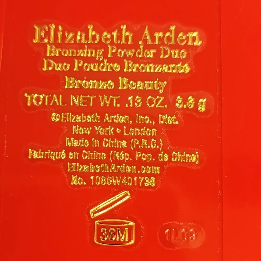 Elizabeth Arden Gold and Red Bronzing Powder Duo 3.6g New